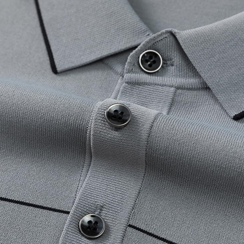 Polo homme rayures anti-transpiration pour le bureau - 6