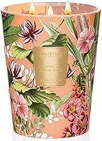 MSENSE Peony & Blush Suede Soy Candle 35oz: 150-Hour 3-Wick Burn, Non-Toxic Natural Jar for Cozy Decor & Gifts