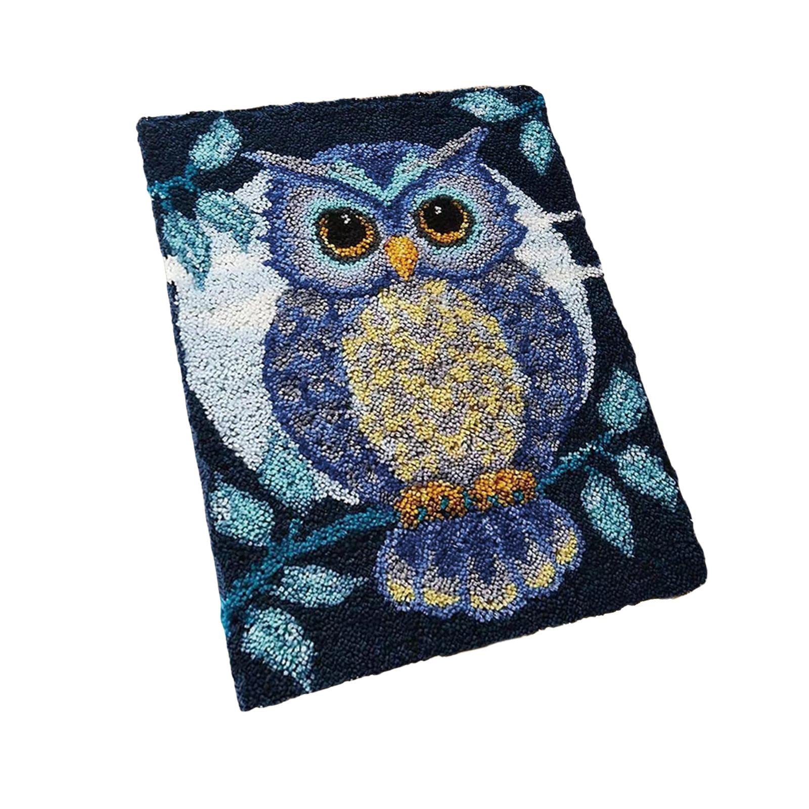 rockible Owl DIY Teppichherstellungsset 14 Bodenmatte Handarbeit Handgemachter Häkelteppich Kreatives Teppichherstellungsset Kits für