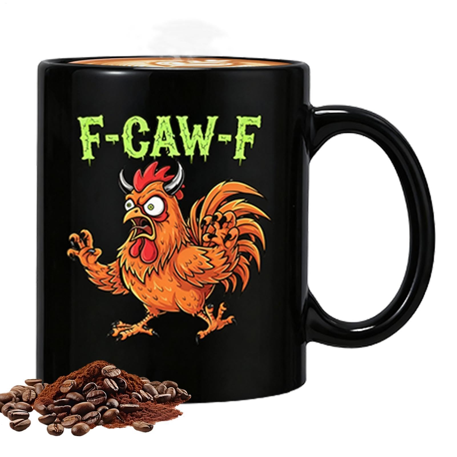 Taza de gallo de cerámica de 330 ml para café caliente y bebidas de diario