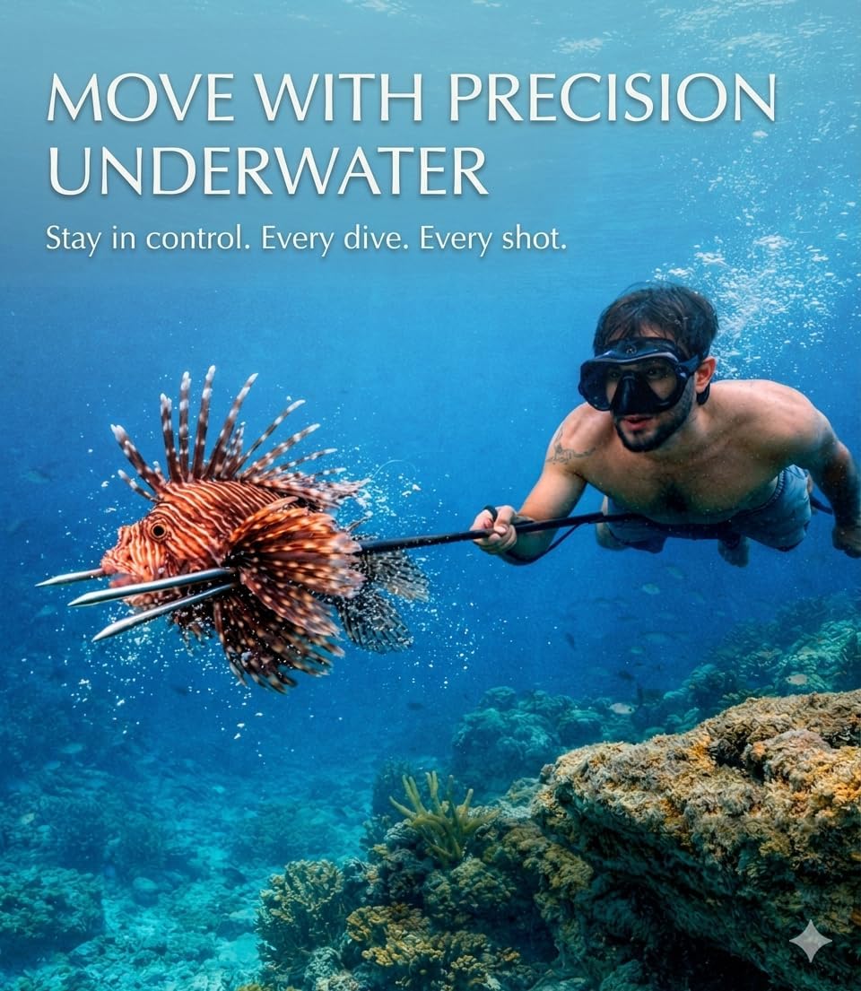 Hawaiian Sling Fishing Spear Travel Pole Spear Carbon Fiber Fishing Spear 3 Prong Sling Spear Fishing Equipment Snorkeling Scuba Diving Gear Polespears Harpoon for Fishing Freediving