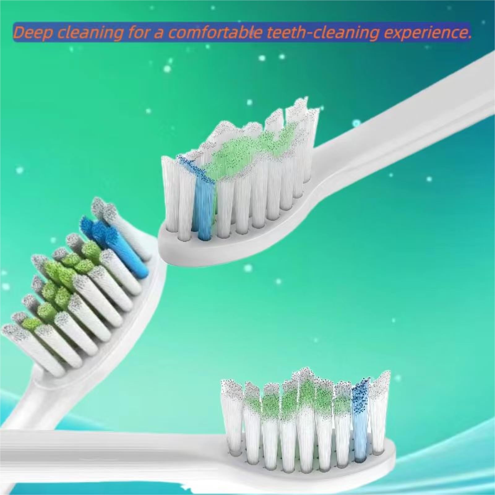 Testina Di Ricambio For Spazzolino Elettrico. Compatibile Con Philips HX3734/03 HX6616/52 HX6616/50 HX6616/51 HX9954(8 white brush heads)