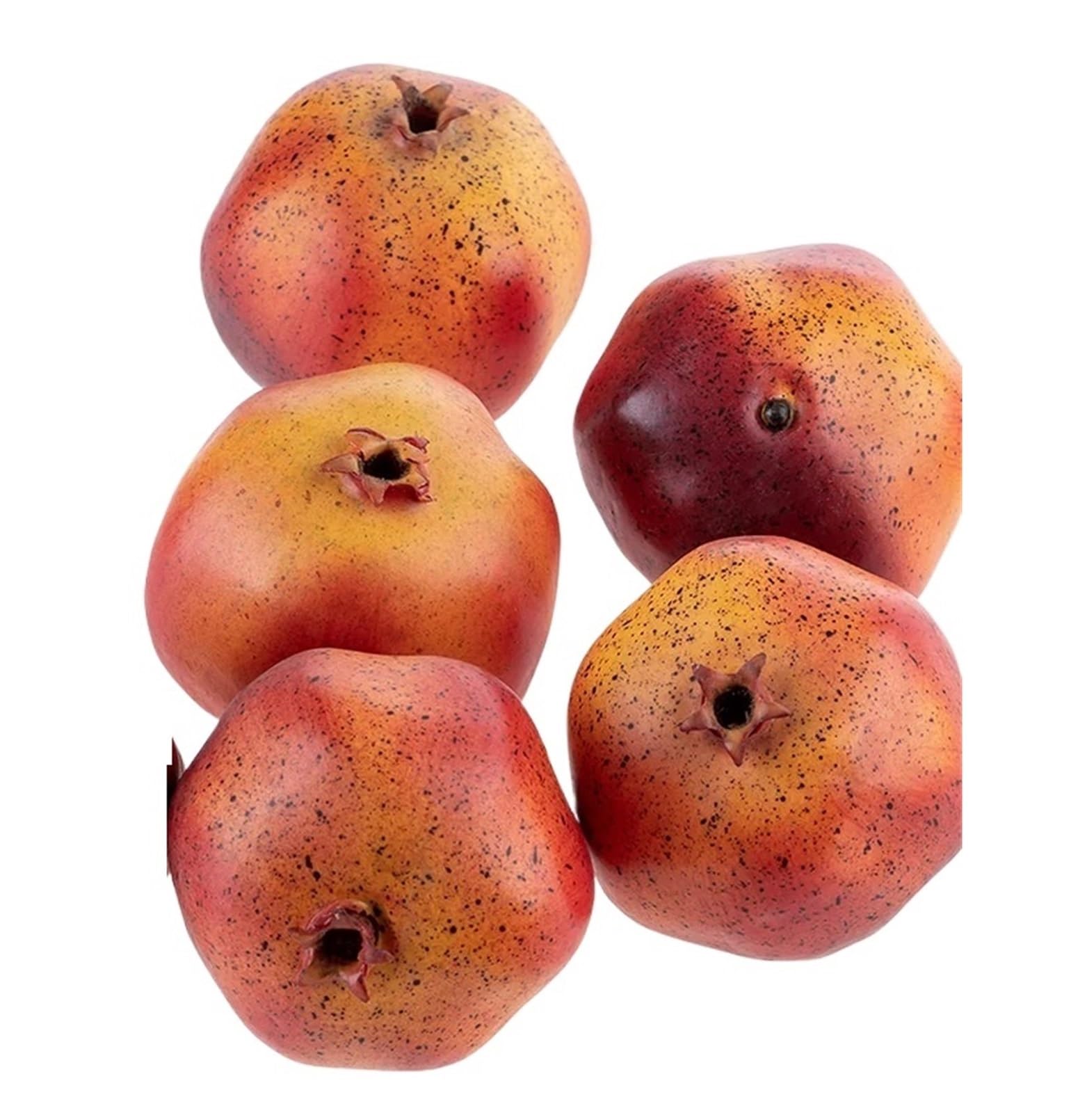 Wuyxto Red 5Pcs Simulation Fruit Artificial Pomegranate Green Fake Model Fruits Photography Props Decoration Crafts For Party(Red)