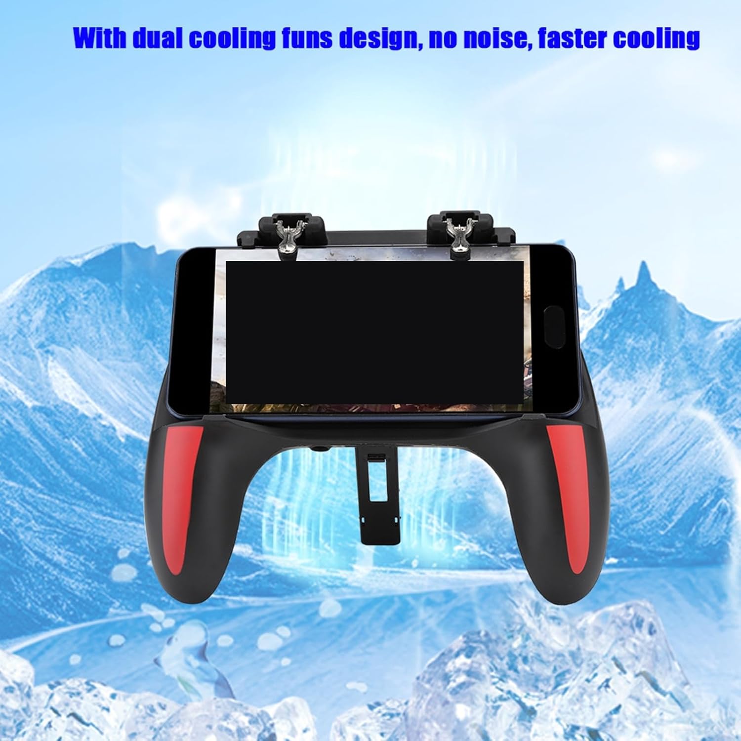 Compatible For Mobile Devices Game Controller With Dual Cooling Fans And Auxiliary Game Keys
