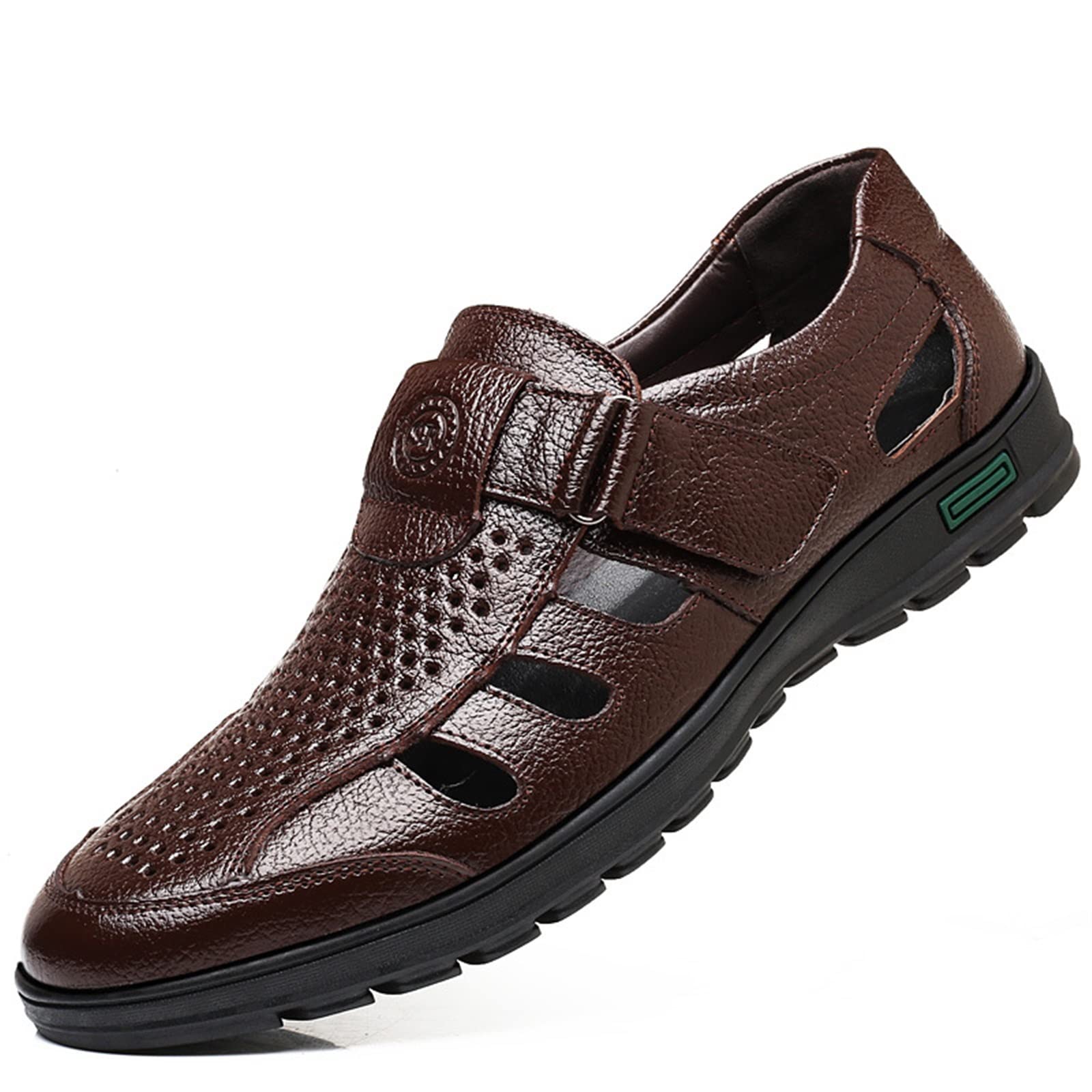 Mens Leather Shoes Men's Summer Soft Sandals Comfortable Men Shoes Genuine Leather Sandals Soft Outdoor Men