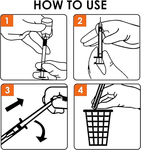 Miniatura 7 de Arrebol Jeringa de 0.1 fl oz con aguja Luer Lock, herramienta de jeringa desechable de plástico para laboratorios científicos, recarga de líquidos,