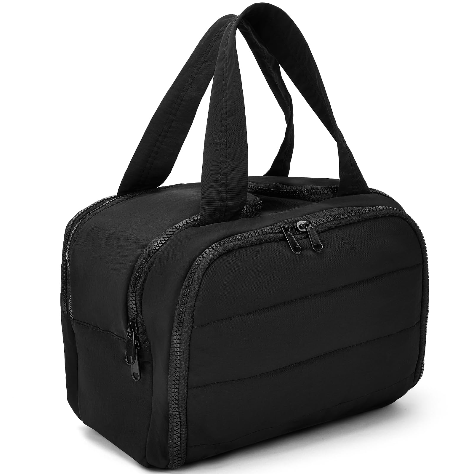 Axcone Borsa da Toilette da Viaggio,Grande Trousse Trucchi,Borsa Makeup Cosmetici da Viaggio Organizer,Beauty Case per Donna Uomo-Black
