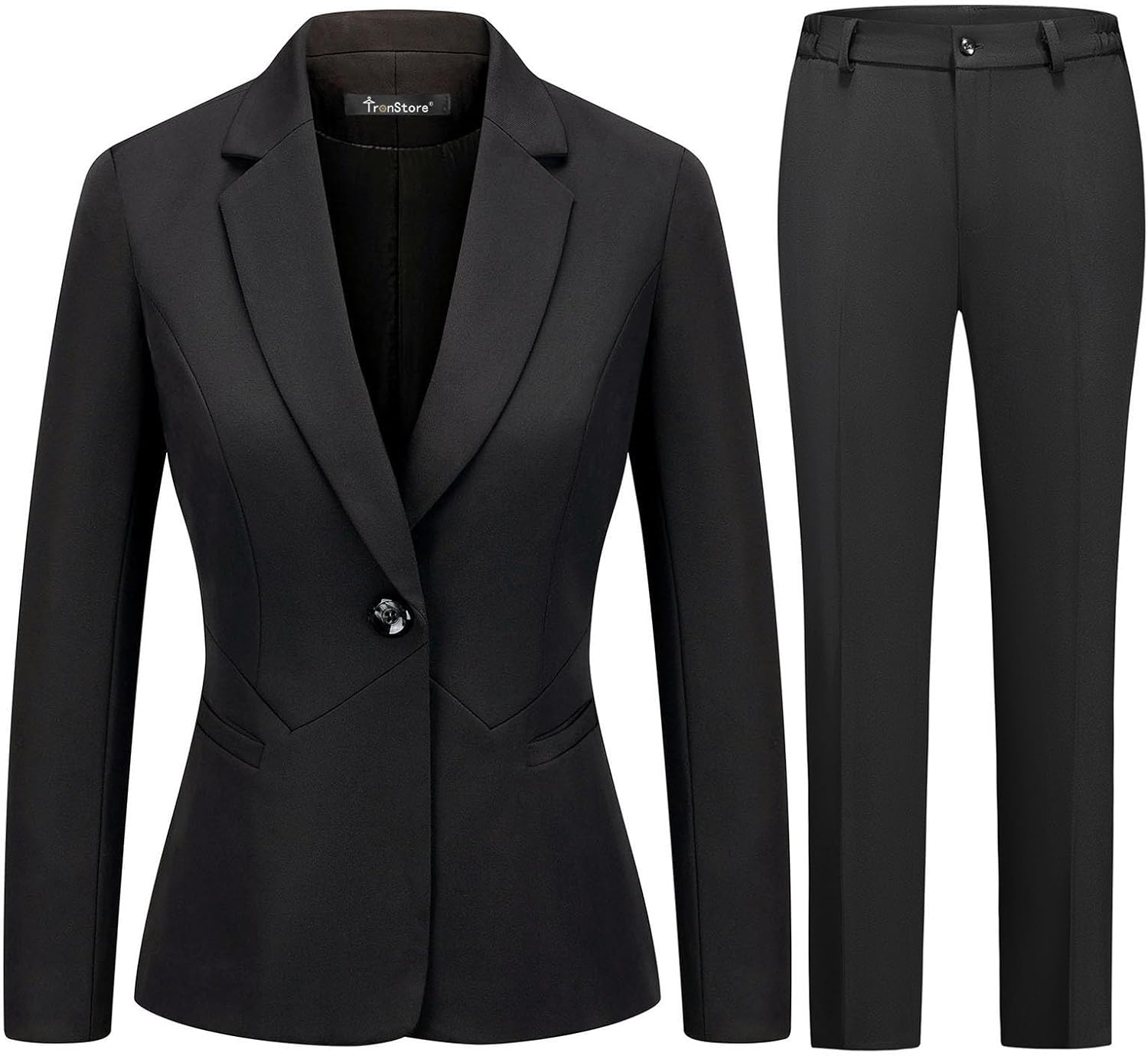 TRONSTORE Women's Business Suits for Work Professional 2 Piece Slim Fit Outfits for Women