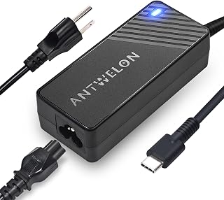 ANTWELON 65W 45W USB C Laptop Charger Universal Type C for Lenovo Thinkpad Yoga Chromebook,HP Acer Asus Samsung MacBook pro Dell Chromebook Latitude xps 13 Series 20V 3.25A Laptop AC Adapter