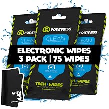 Fortress Electronic Wipes Microfiber 25 ct, Pack of 3 Screen Cleaner