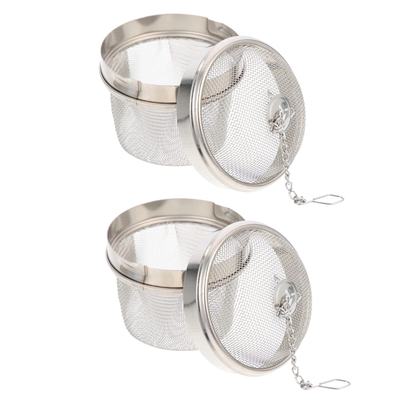 HOLIDYOYO 2pcs Stainless Steel Tea Infuser Ball Strainer Multi-function Jewelry Clean Basket Soup Strainer Balls