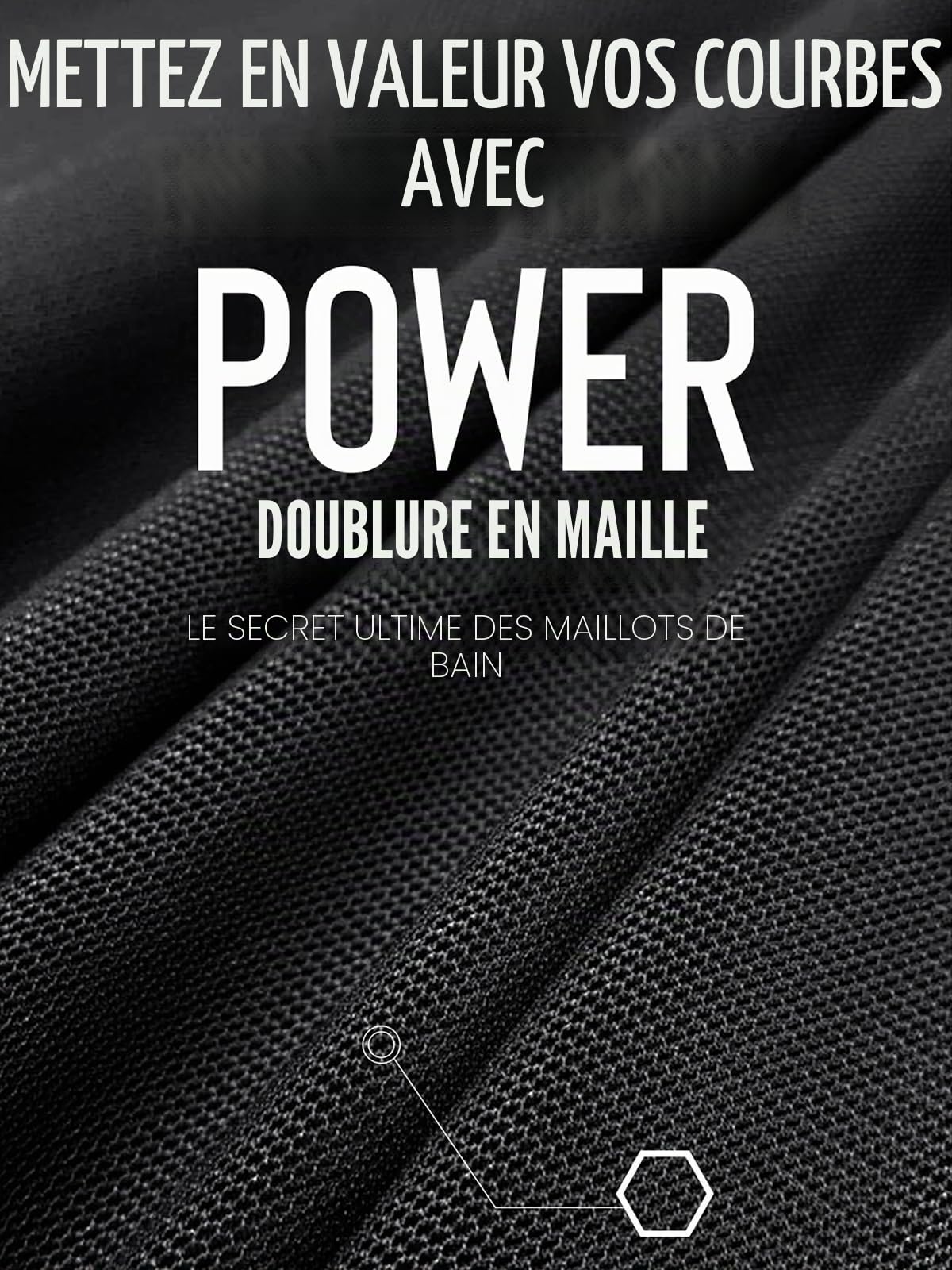 CUPSHE Maillot de bain une pièce pour femme - Effet gainant - Col haut - Découpe dans le dos - Maille
