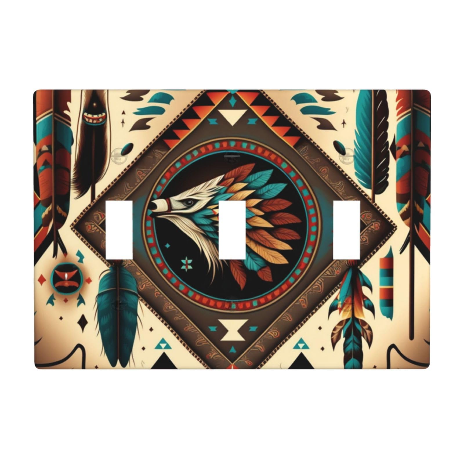 Toggle Light Switch Cover Wall Plate 3-Gang Triple Decorative Outlet Covers Faceplate