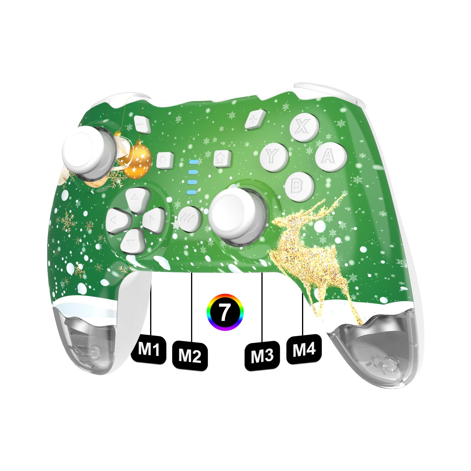 NC501 Switch Controller Mit Ladestation | Hall-Effekt Joystick, RGB, Programmierbar | Für Switch/PC/iOS/Android