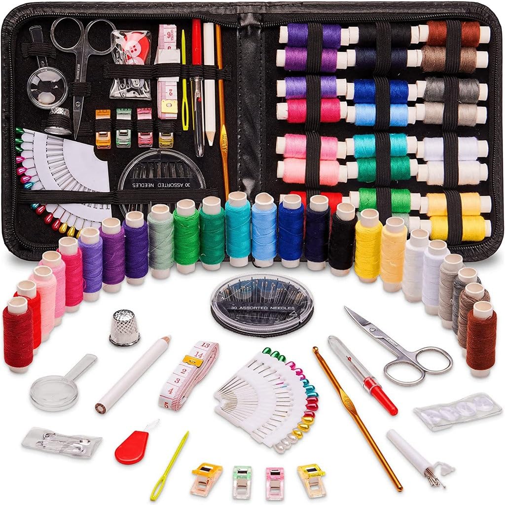 JFDBGU Kit de costura portátil, caja de costura for el hogar, caja de costura multifuncional, bolsa de almacenamiento, aguja de coser, bolsa de costura, suministros de viaje