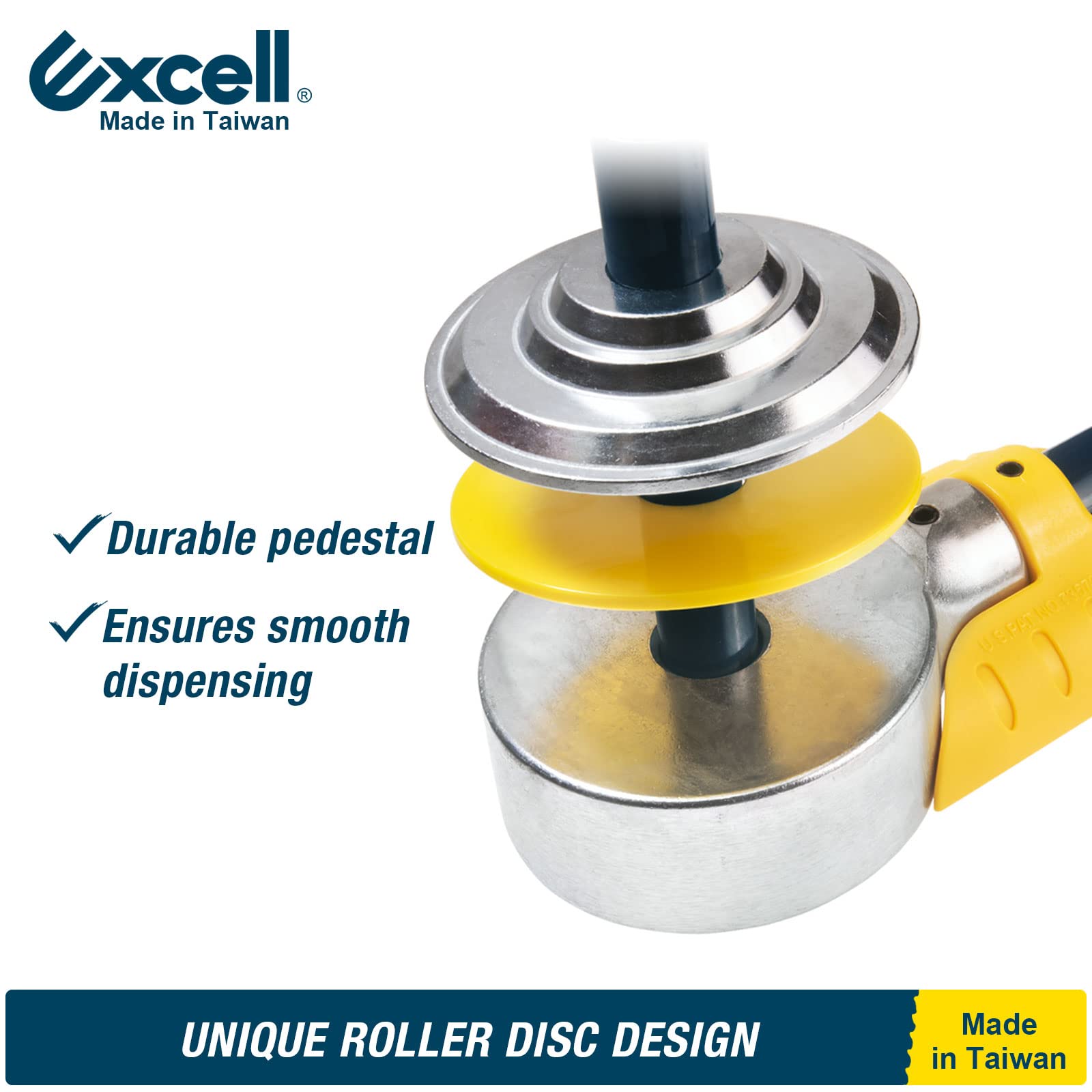 Excell Dispenser di pellicola estensibile industriale durevole con tensione regolabile, adatto per pellicole con altezza da 30,5 a 50,8 cm