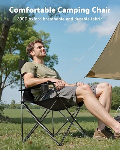 Miniatura 37 de Silla ligera plegable sillas de camping, silla de mochilero sillas de senderismo ultraligeras, sillas de camping compactas, capacidad de peso de 176