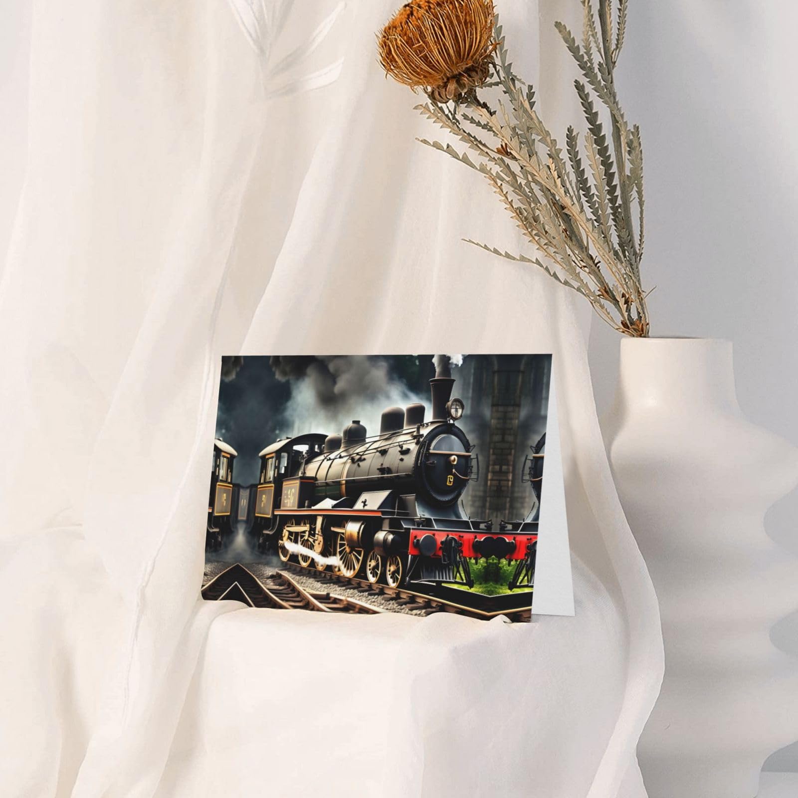 Biglietto di auguri di compleanno personalizzato per nipote con trenino: Choo Choo Track - Italia