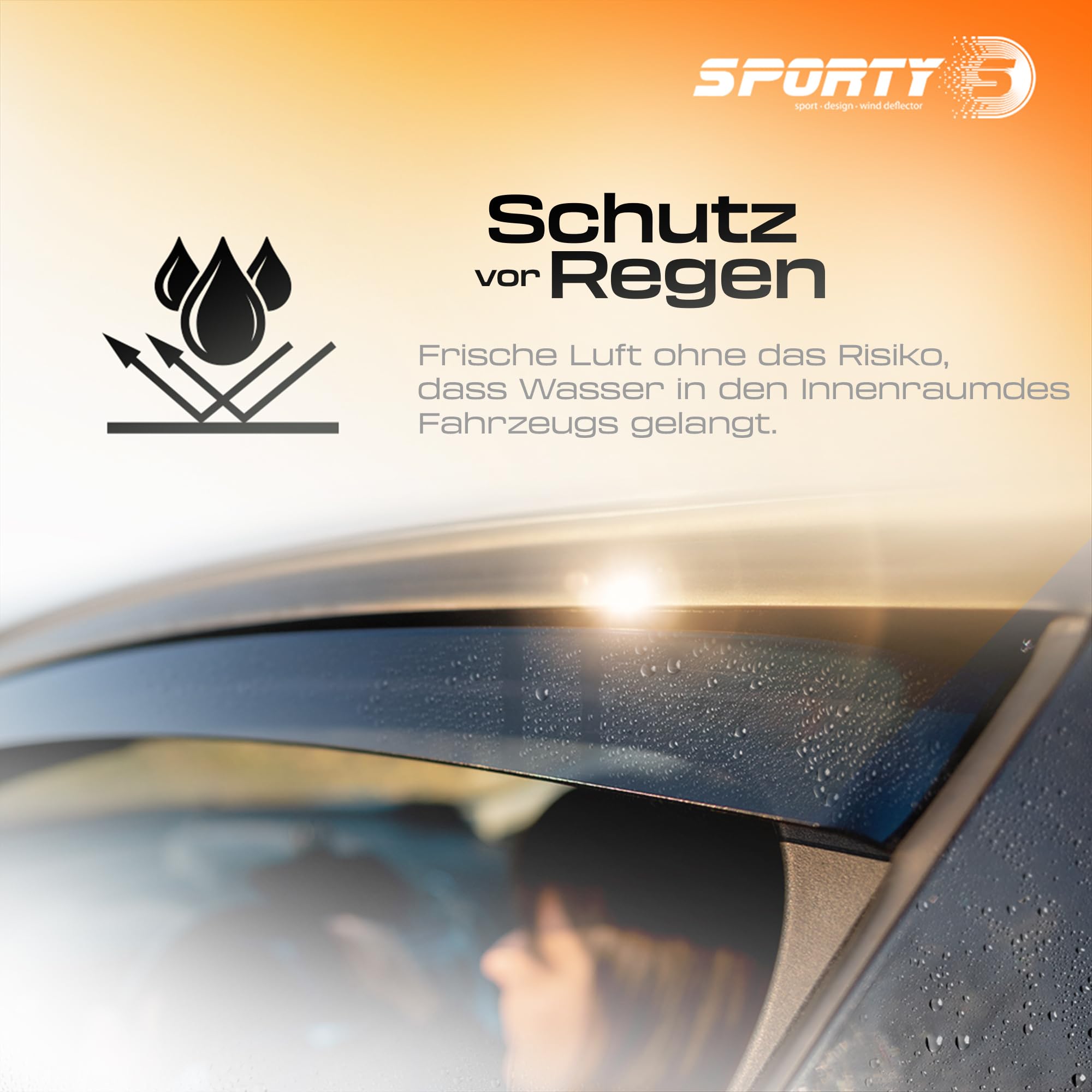 M MOTOS Deflectores de viento deportivo Deflector de lluvia para SEAT Leon II 2005-2012 Duraderos y Robustos, Deflector de Lluvia, Reducción de Ruido y Turbulencias del Aire, Fácil Instalación, Protec