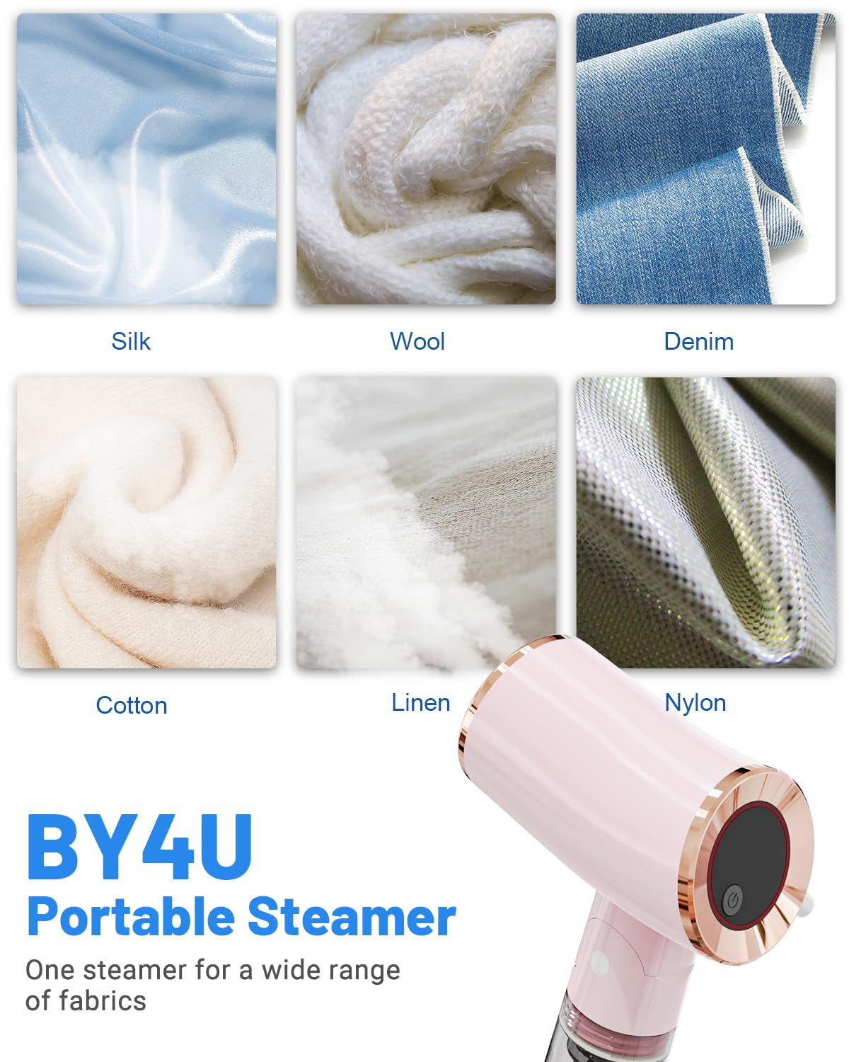 Vaporizador plegable de tamaño de viaje para ropa, vaporizador portátil de ropa con voltaje de 110-120 V, potencia de 1000 W, capacidad del tanque de agua de 6.8 fl oz, cable de alimentación de 8 pies 8