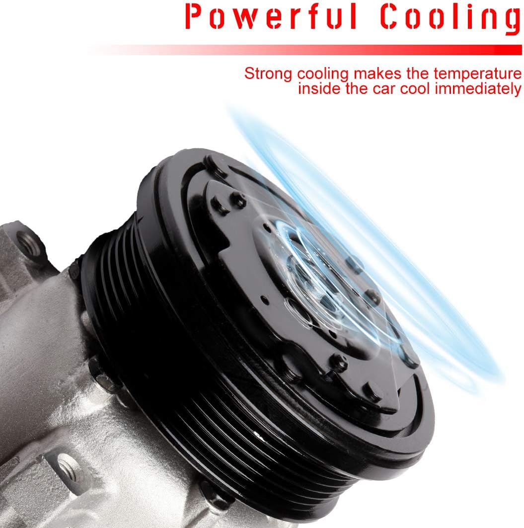 cciyu Air Conditioning Compressor Fit for GMC Sonoma 2.2L 1998-2003 Replaces AC Compressor for Car