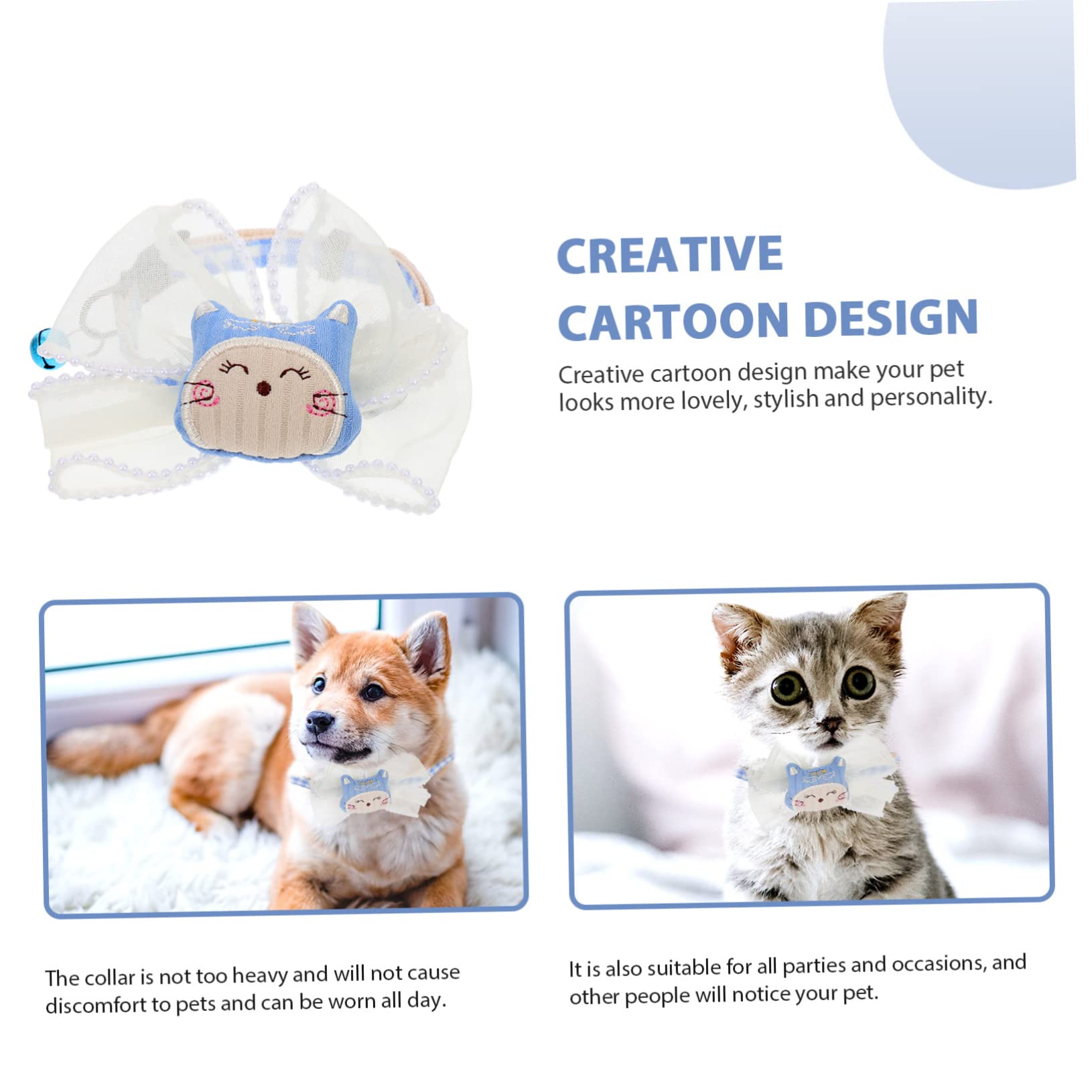 INOOMP 5pezzi Collare Per Gatti Con Fiocco Decorativo Collare Antistrozzo Resistente Per Gattini Accessorio Elegante Per Occasioni Speciali e Passeggiate All Aperto