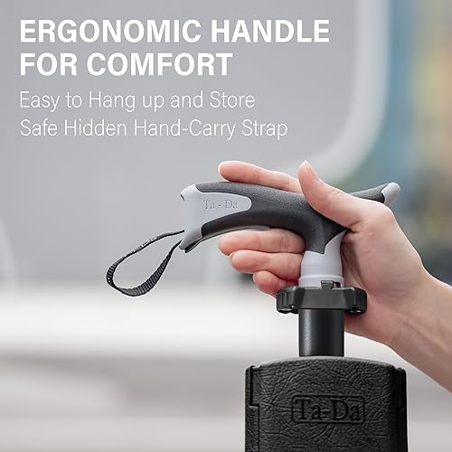 Miniatura 8 de Ta-Da - Silla portátil, bastón de senderismo portátil, bastón plegable con asiento, bastón con silla, silla plegable, aluminio ligero, fácil de