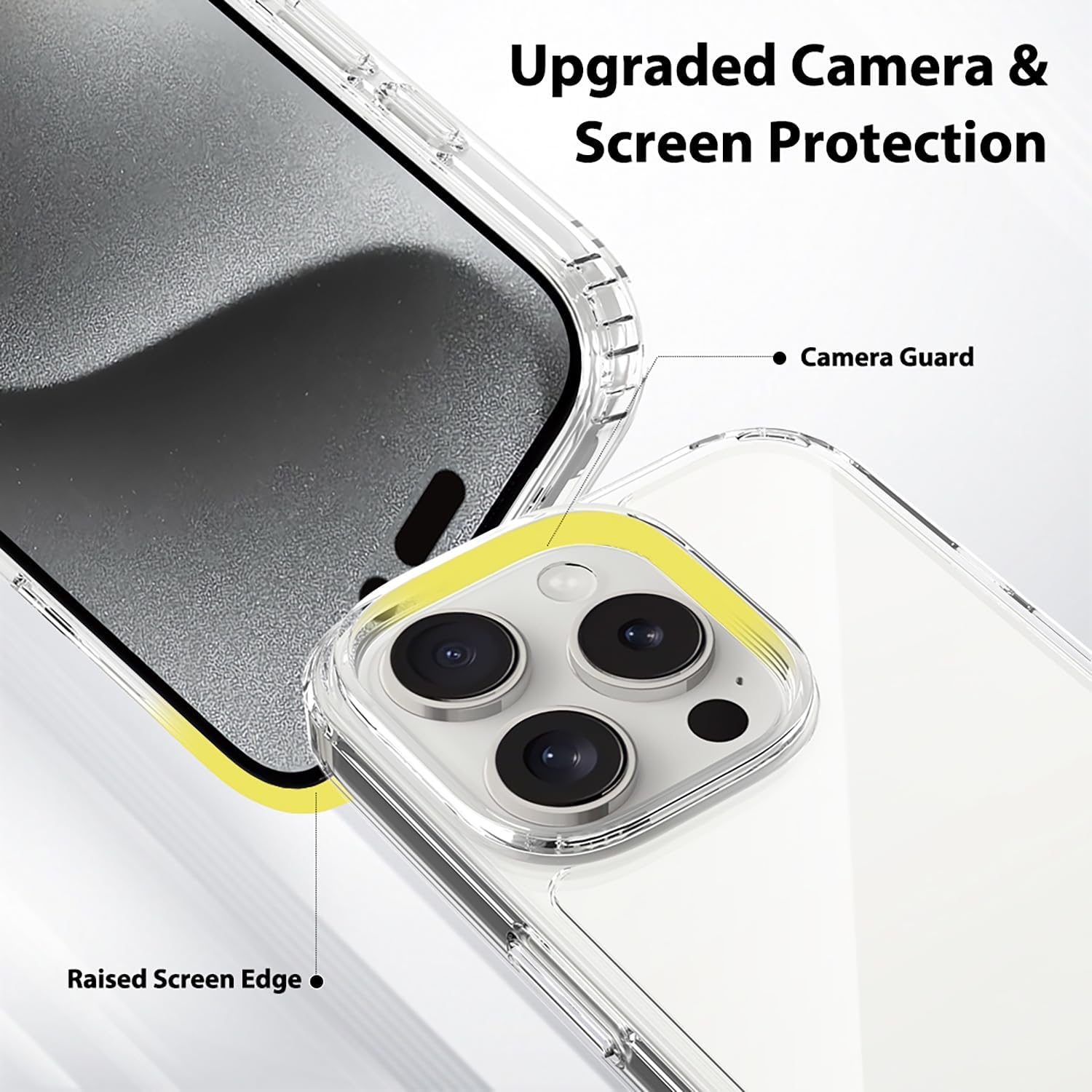 LAYJOY Compatible with iPhone 16 Pro Case, Silicone Soft TPU Bumper and Transparent Hard PC Case [Anti Yellowing] [Shockproof] [Anti-Scratch] Slim Phone Cover for iPhone 16 Pro 6.3-Inch-Clear - Image 6