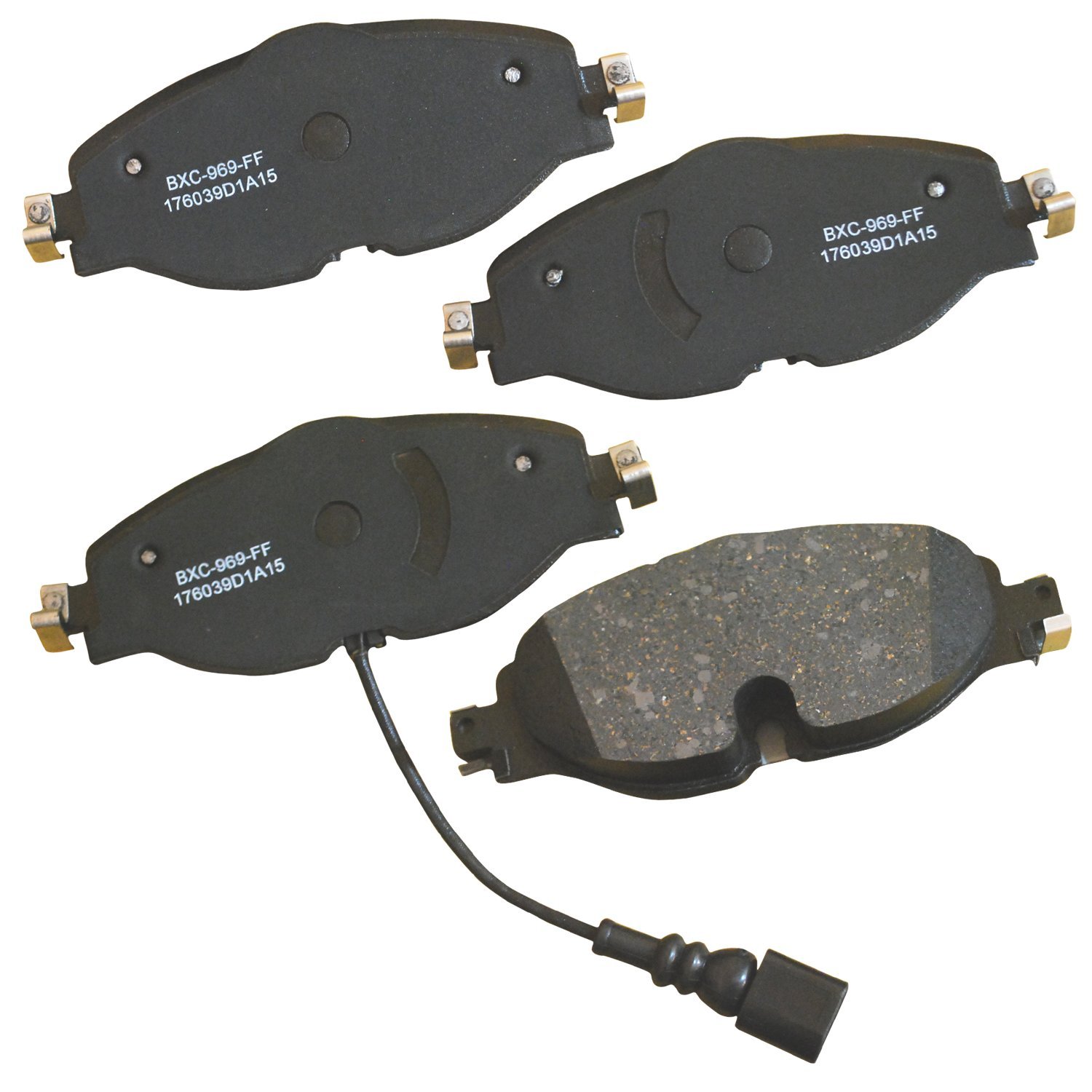 Bendix Premium SBC1760 Ceramic Brake Pads for Select Models Audi A1,A3 Quattro Sportback Ateca Caddy Alltrack SportWagen,Passat