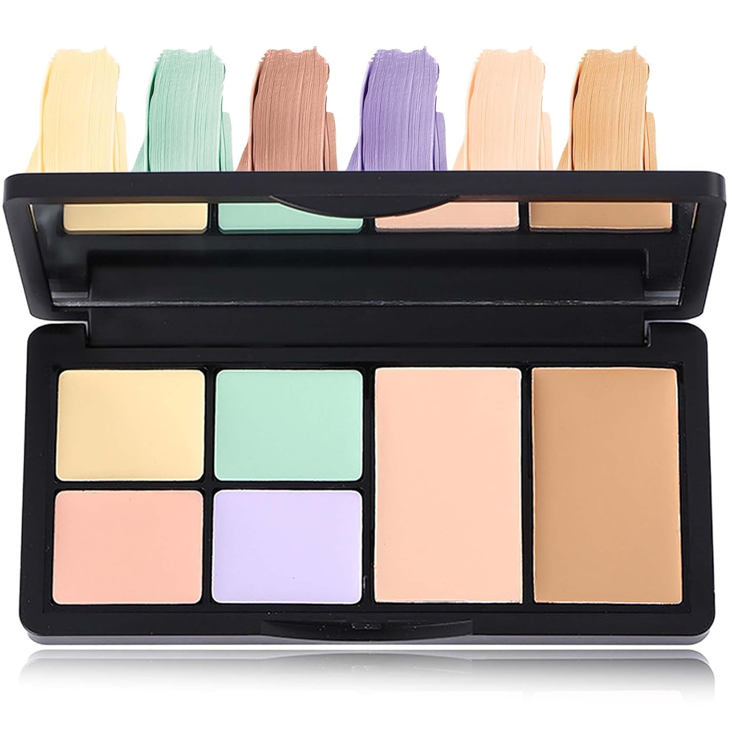 Color Correcting Concealer Palette,Concealer Contour Palette Long Lasting Makeup Cream Contour Palette,Contouring Foundation Highlighting Corrector Palette for Dark Circles & Blemish(#01)