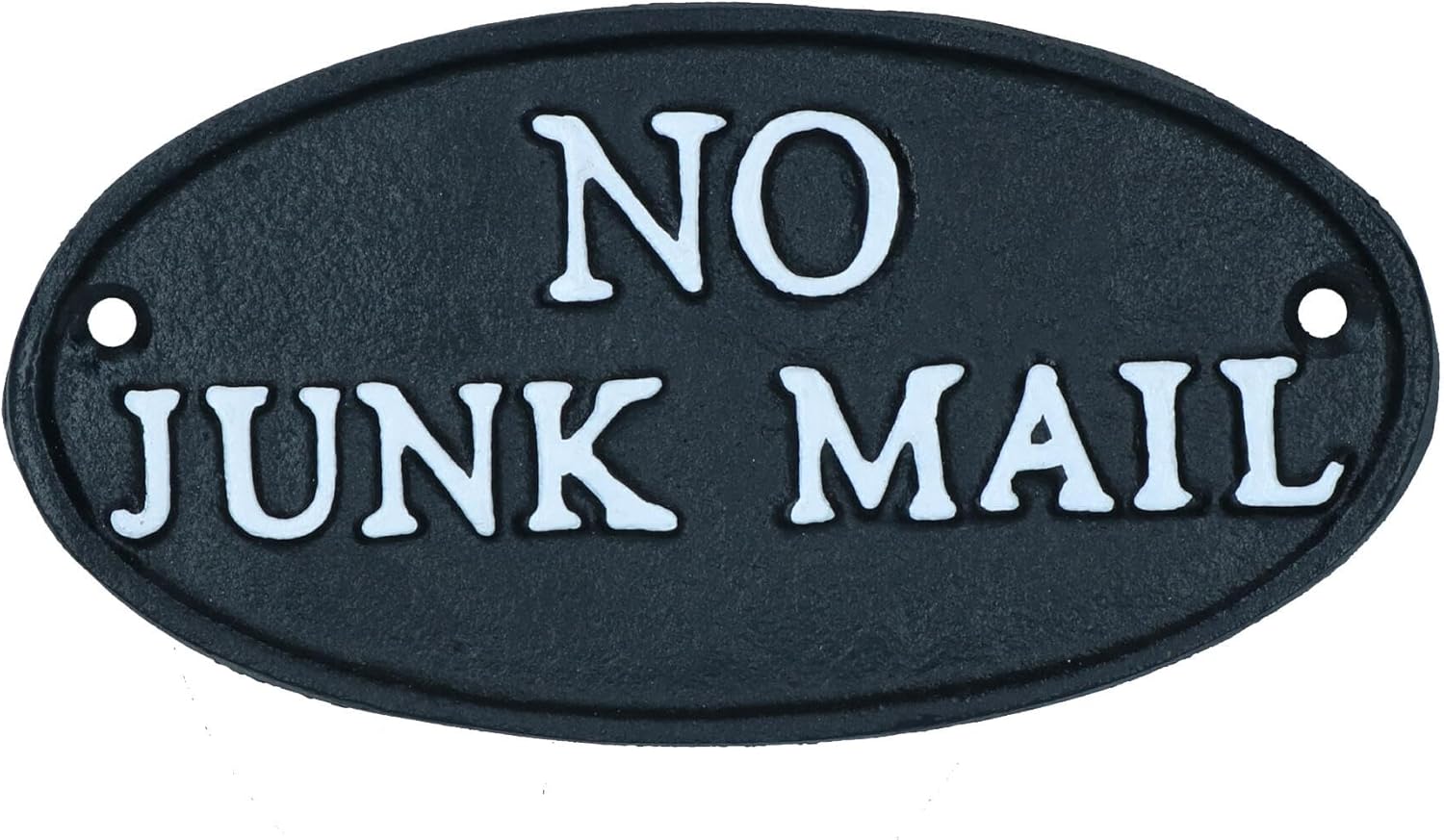 AB Tools No Junk Mail Cast Iron Sign Plaque Door Wall House Home Gate Post Yard