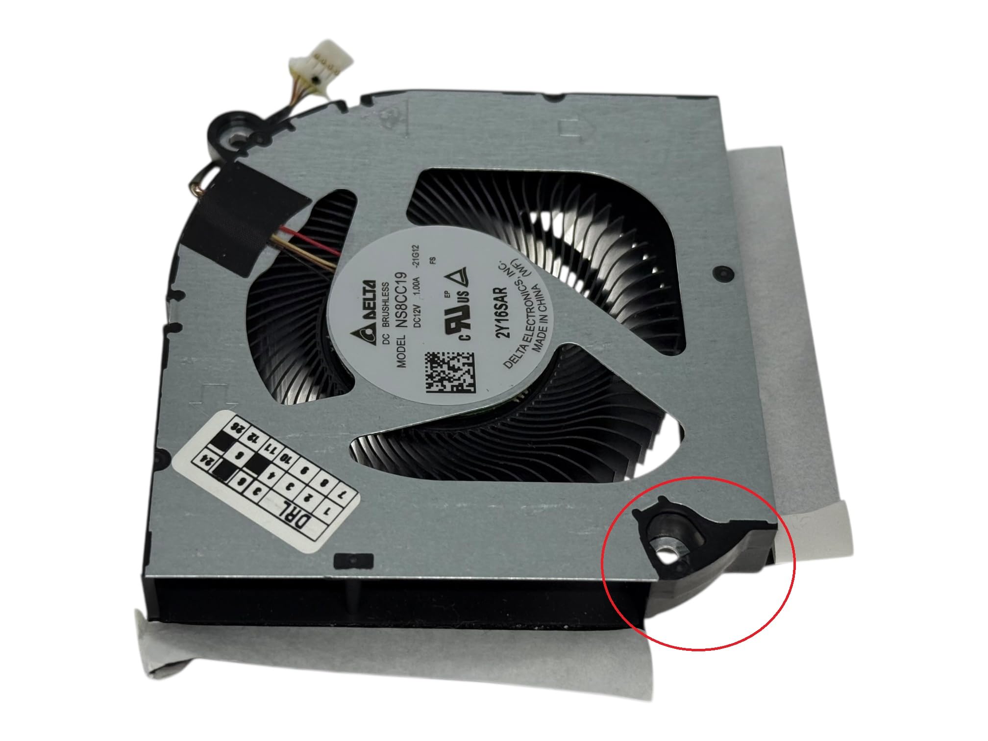 Ventilateur de refroidissement pour processeur Acer Nitro 5 AN515-58, AN515-46, AN517-55, Predator Helios 300 PH315-55, PH317-55 PH317-56, DFSCL12E16486M, DC280010VF0, DC280. 010 VD. 0, NS8CC19-21G12