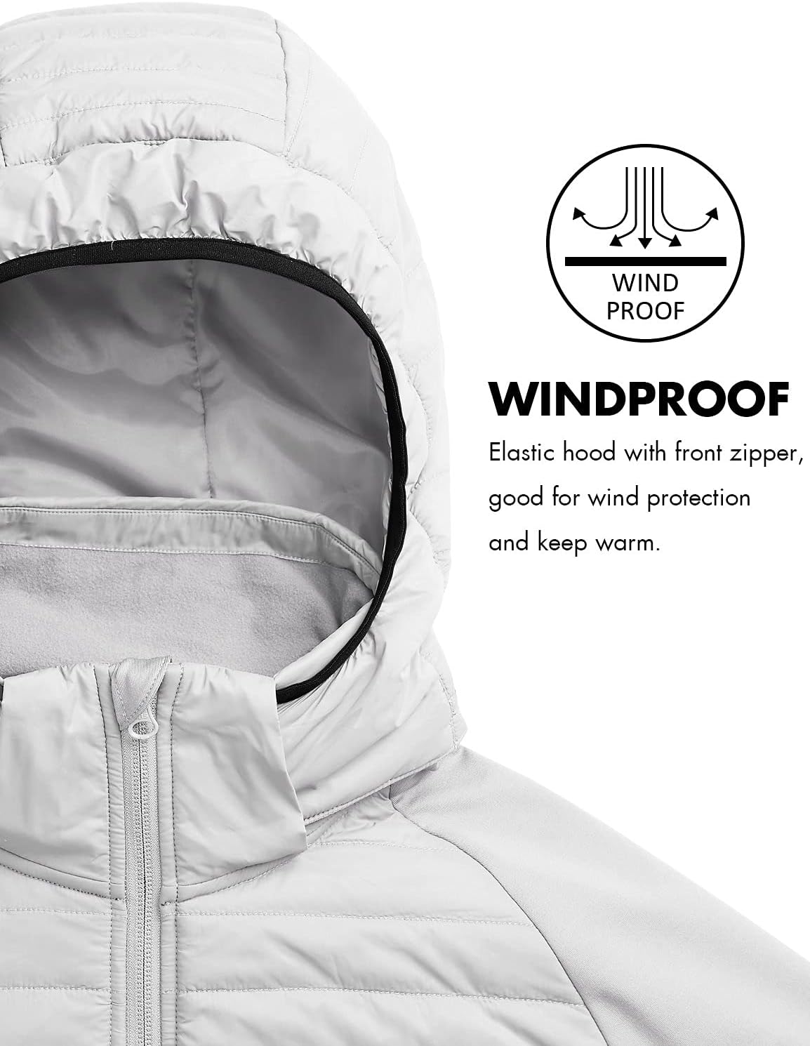 baleaf Men's Running Jacket Lightweight Warm Up Puffer Jacket Hybrid Thermal Hiking Golf Insulated Coat Thumble Hole - Image 6