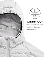 Vista 5 de BALEAF Men's Running Jacket Lightweight Thumble Hole Warm Up Puffer Jacket Hybrid Thermal Coat Insulated Hiking Golf