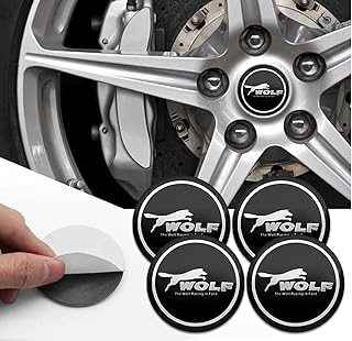 Kaber Trade Wolf 3D Sticker Car Wheel Frame Cover - 4 Pieces