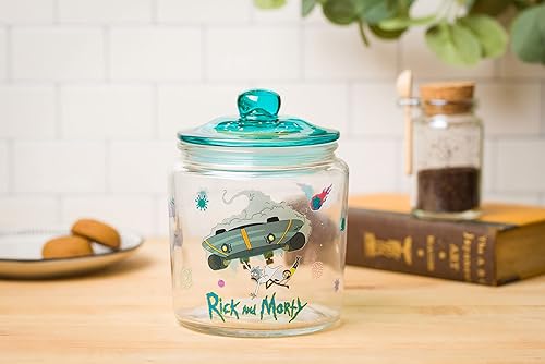 Miniatura 9 de Silver Buffalo Rick and Morty Falling Out of Ship - Tarro de vidrio con tapa, 6 pulgadas
