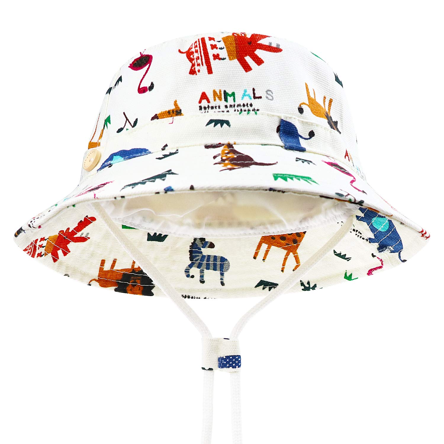 DRESHOW Unisexo Bebé Niña Niño Sombrero de Sol Verano Algodón Ajustable Pescador Gorra Protección de Sol Anti UV Para Exteriores/Natación/Playa/Piscina UPF 50+