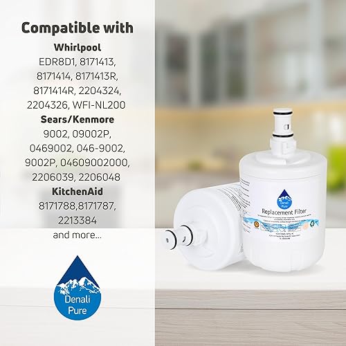 Miniatura 9 de Paquete de 2 filtros de agua de repuesto para refrigerador Kenmore/Sears 10650512002 – Compatible con cartucho de filtro de agua Kenmore/Sears