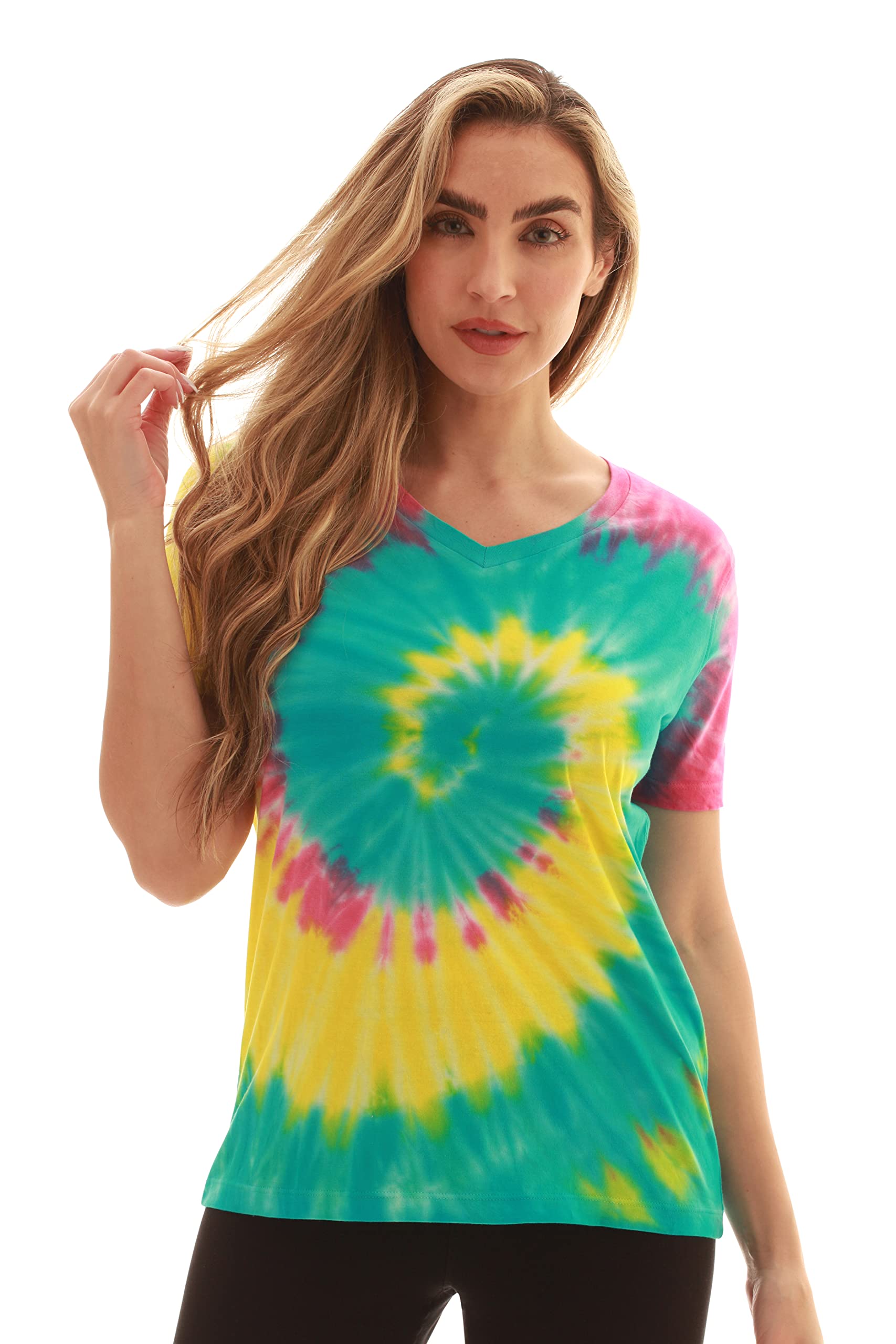 Just Love Tie Dye V-Neck T-Shirt