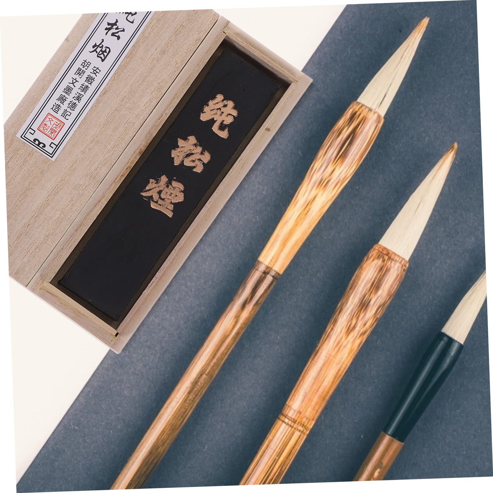 HAWILLOSCH 1Pc Unique Ink Stick for Chinese Calligraphy and Painting Black Traditional Ink Strip Compact and Portable Painting Accessory for Students and Art Lovers