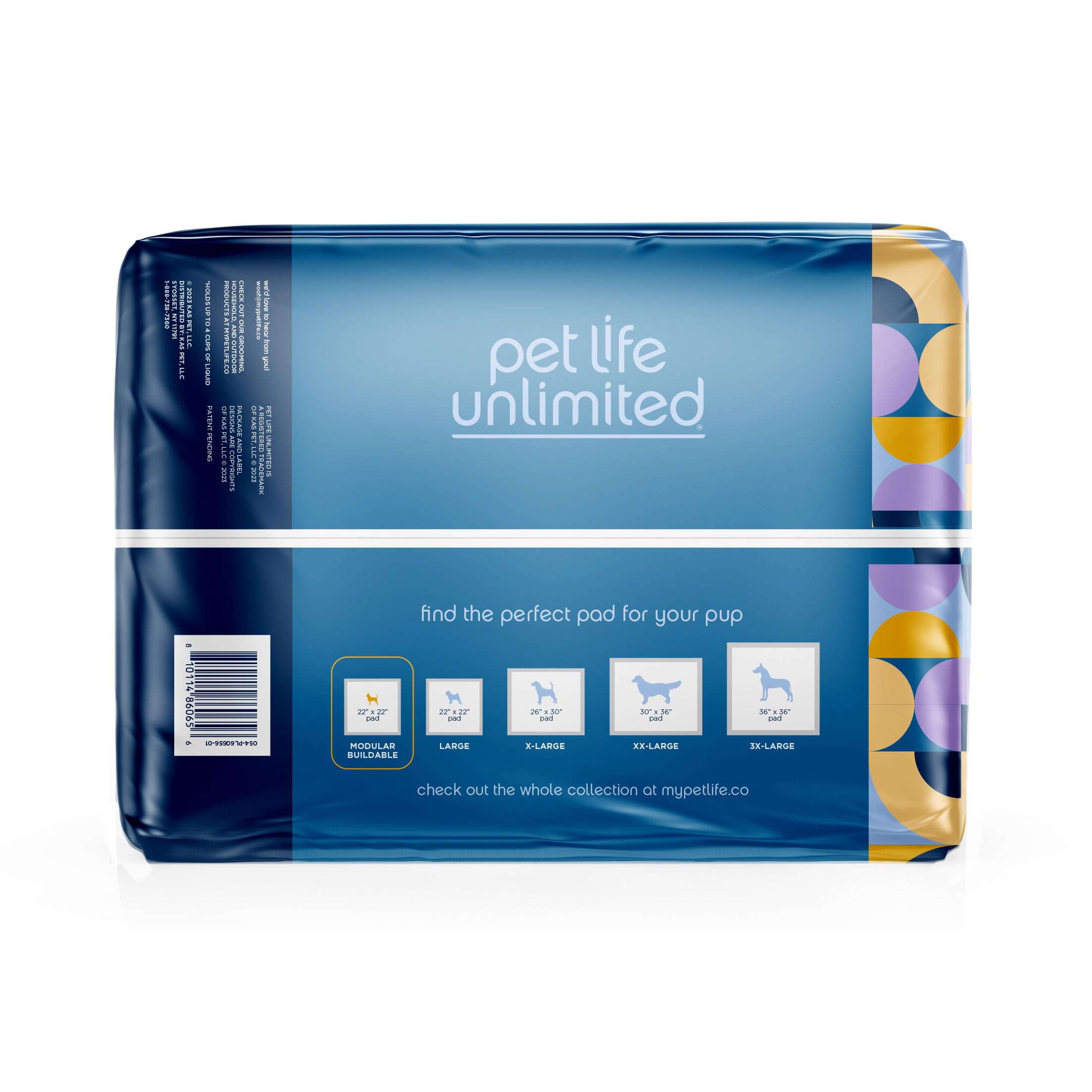 Pet Life Unlimited Create-a-Size - Almohadillas modulares para Cachorros | Almohadillas de Entrenamiento | Control de olores sin Fragancia | Súper absorbentes | a Prueba de Fugas | Fabricado en los