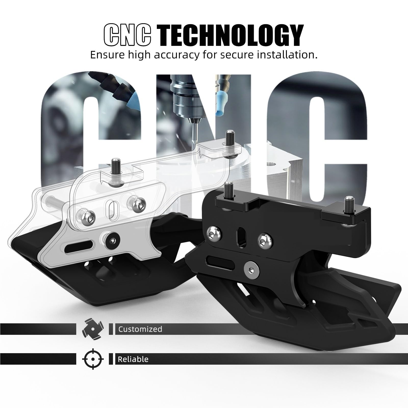 Kit cinghia distribuzione Adatto per Yamaha Tenere 700 T700 XTZ 2019-2024 Protezione della copertura guida catena Kit di distribuzione per auto(Black)