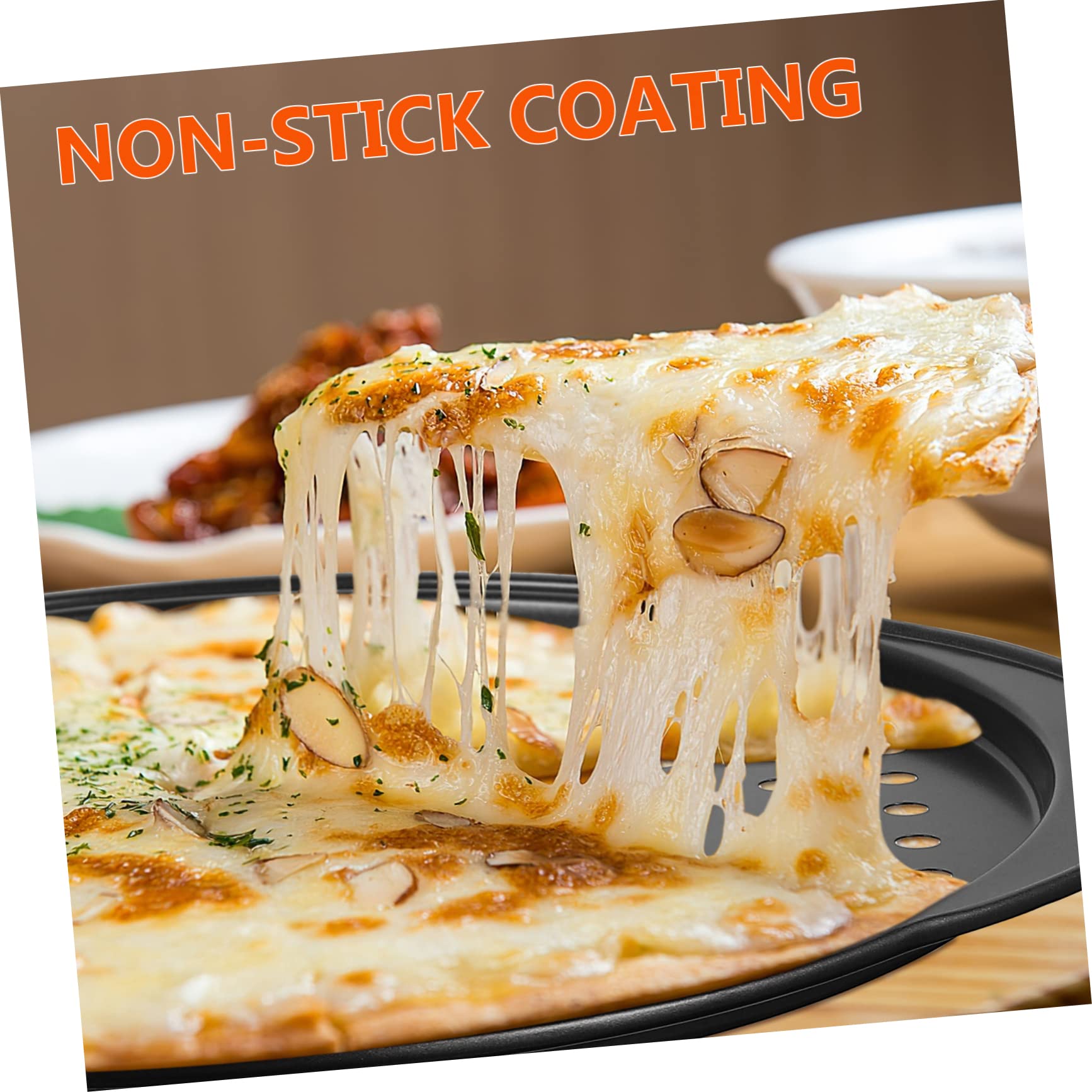 4piezas Bandejas Para Pizza Perforadas Con Acero Al Trapeadores Para Horno Utensilios De Cocina Antiadherentes Para Hornear Pizza