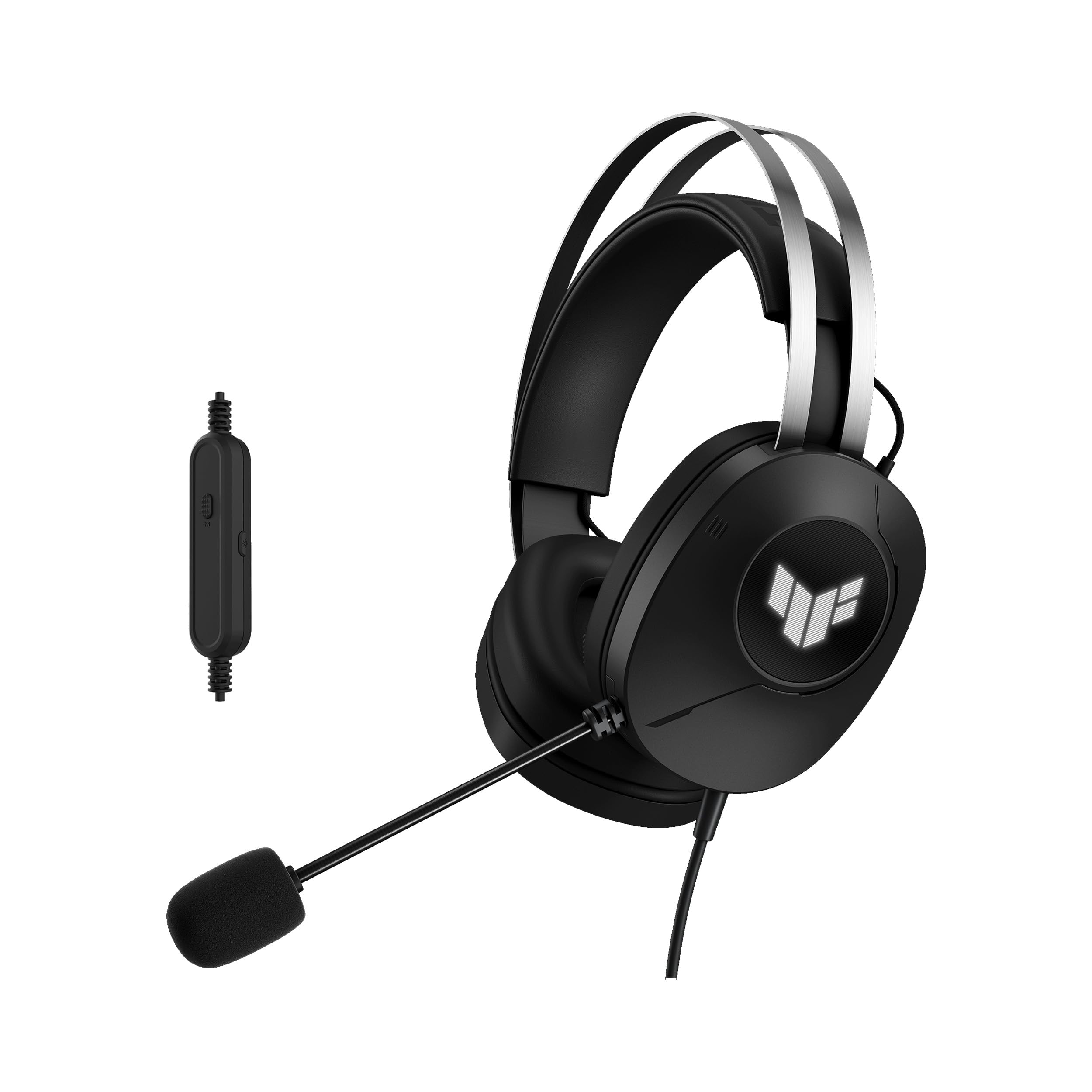 ASUS TUF H1 GEN II - Wired Gaming Headset, 40mm Essence Speakers, 7.1 Virtual Surround Sound, TeamSpeak Certified Microphone, 297g Lightweight Design