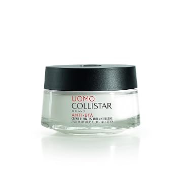 Collistar Linea Uomo Crema Antirughe Rivitalizzante, Previene le Rughe e Rimpolpa Quelle Esistenti dallinterno, Crema Non Grassa e di Facile Assorbimento, Pelle piu Tonica ed Elastica, 50 ml