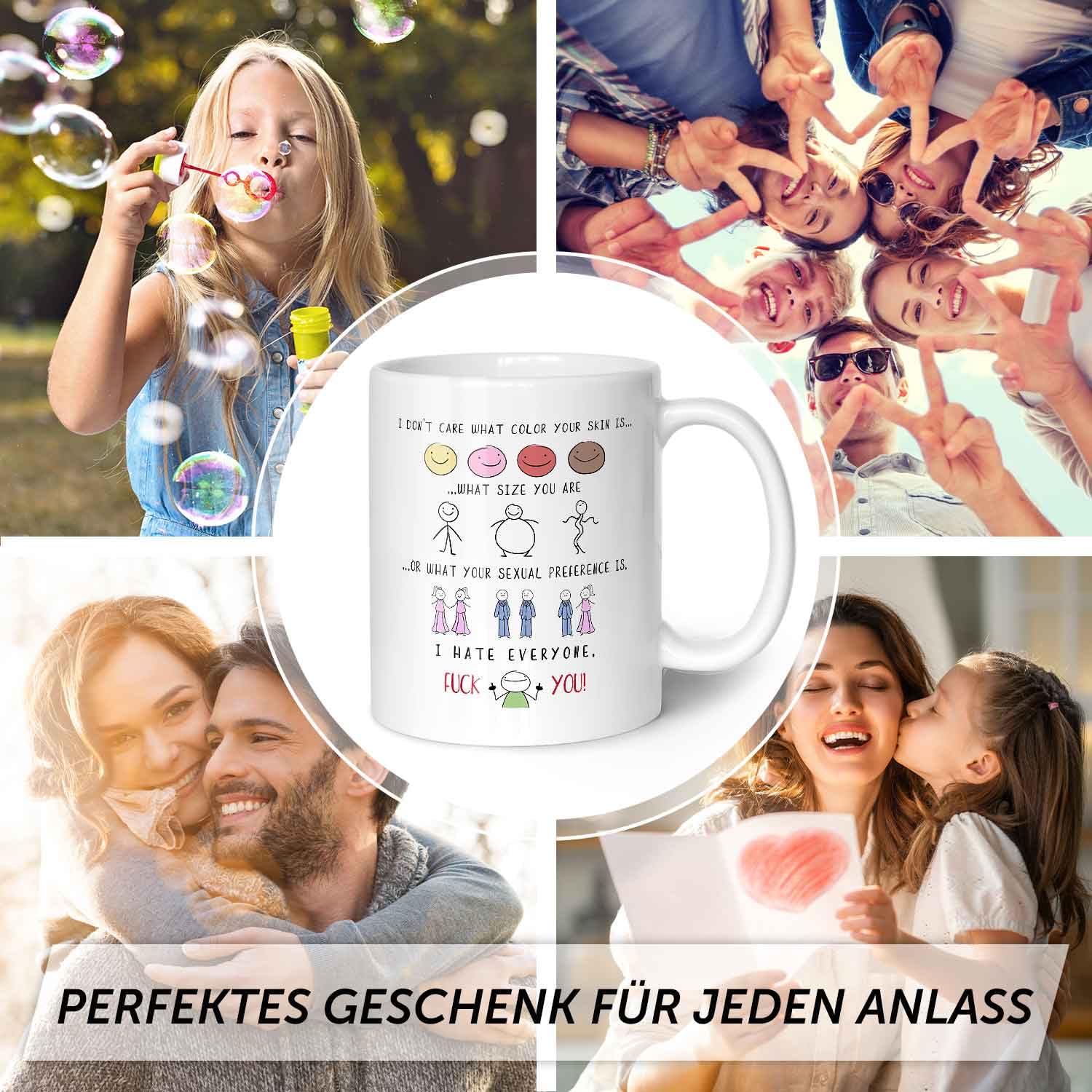 Tasse Imprimée Avec Inscription « I Hate Everyone » - Tasse Amusante Comme Cadeau De Farce - Cadeau Pour Amis, Collègues Et Famille Pour Le Bureau, Le