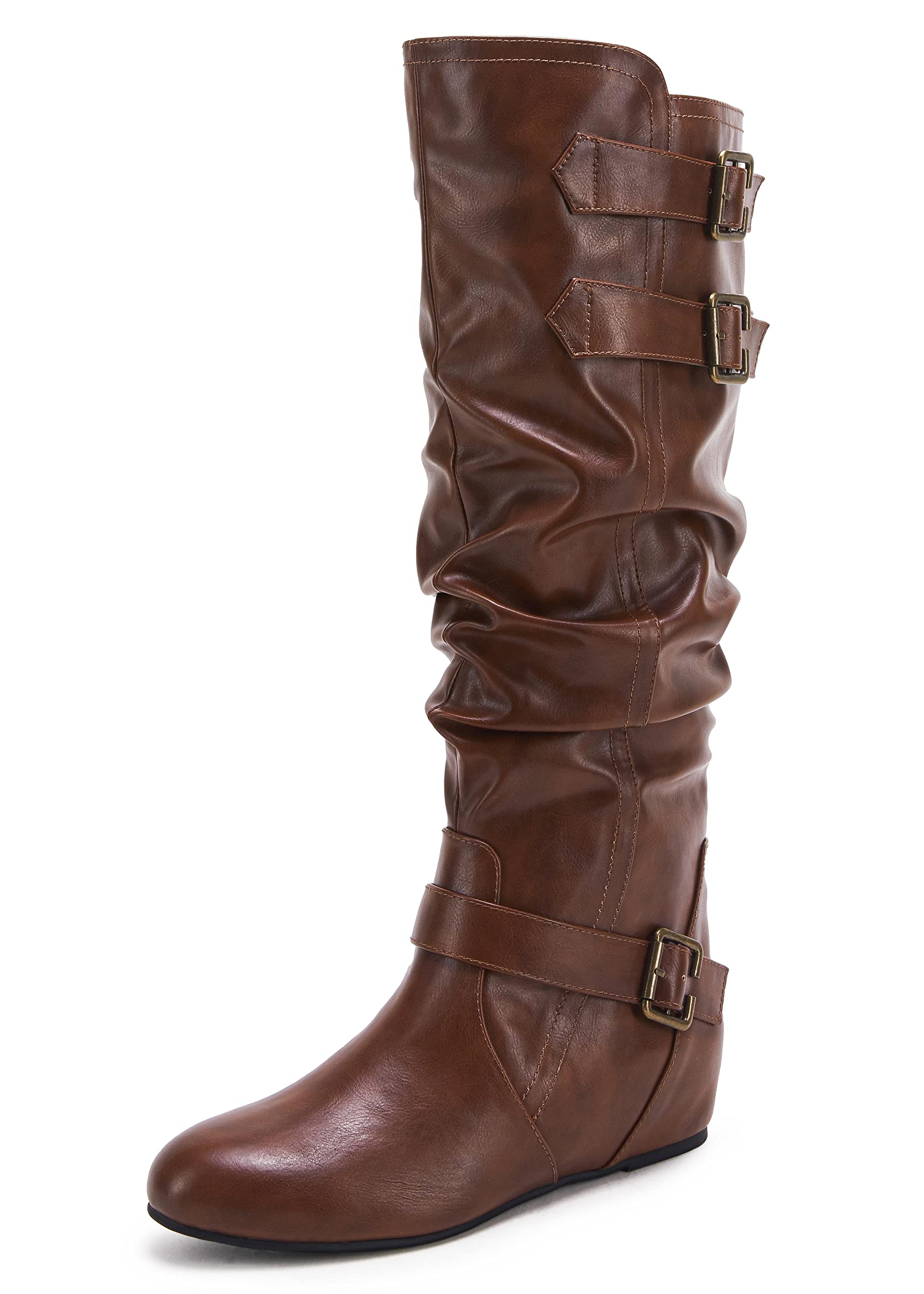 pull on knee high boots womens