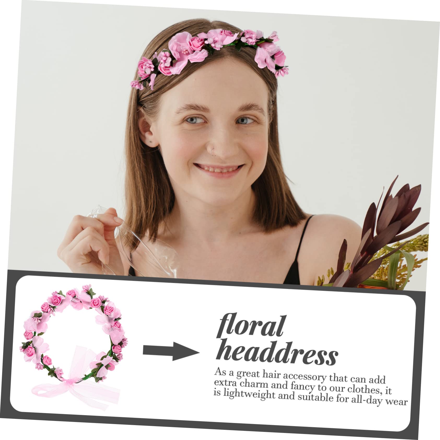 5 piezas de de novia Mori con flores artificiales para el cabello, guirnaldas hawaianas, de pelo nupcial, flores nupciales, diadema de flores para novia, departamento Mori,