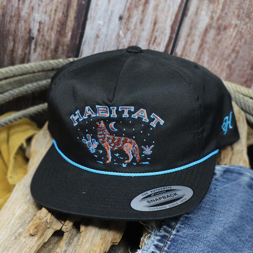 HOOEY Men's Habitat Adjustable Snapback Hat Black/Blue