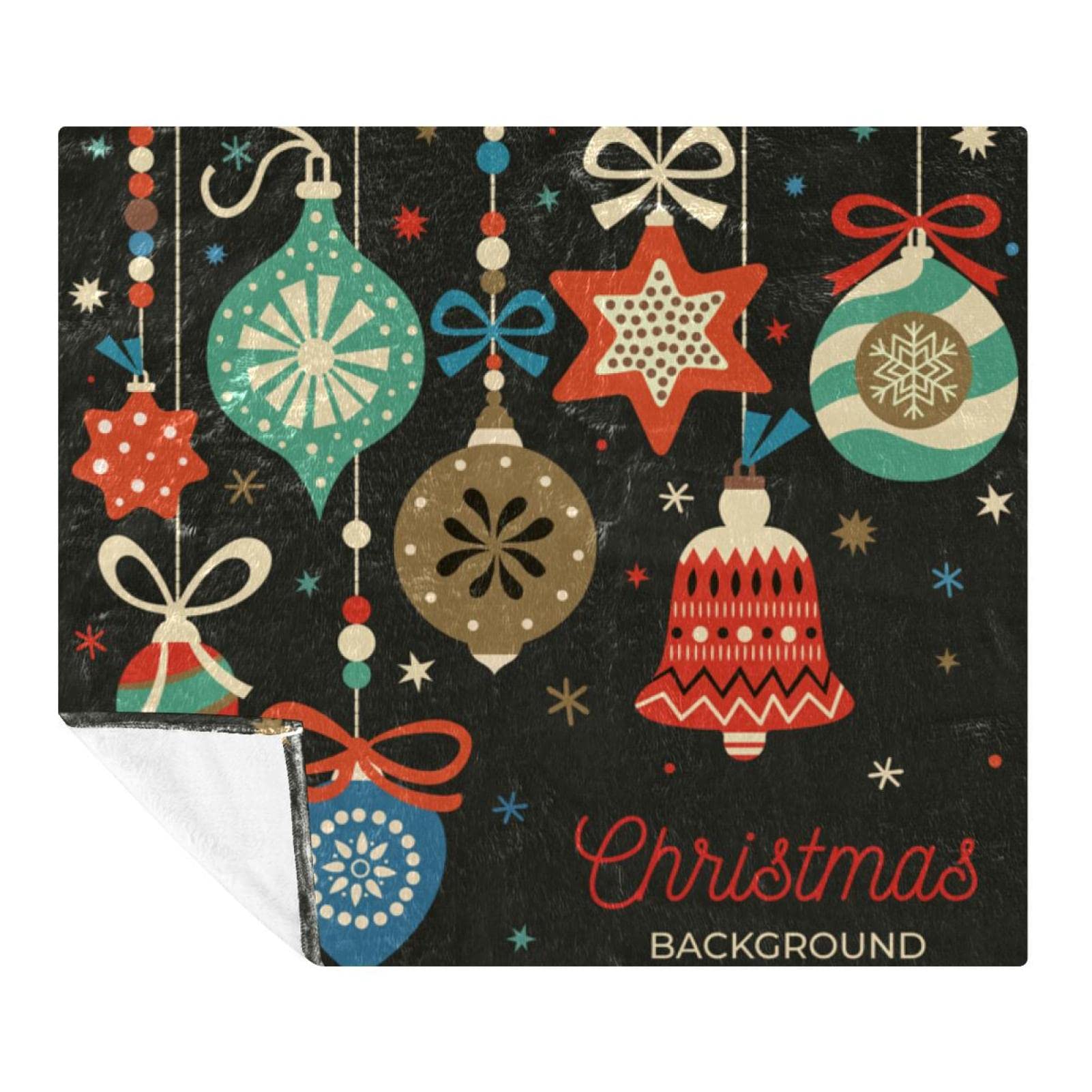 Manta de forro polar, súper suave, lujosa manta decorativa de fondo navideño